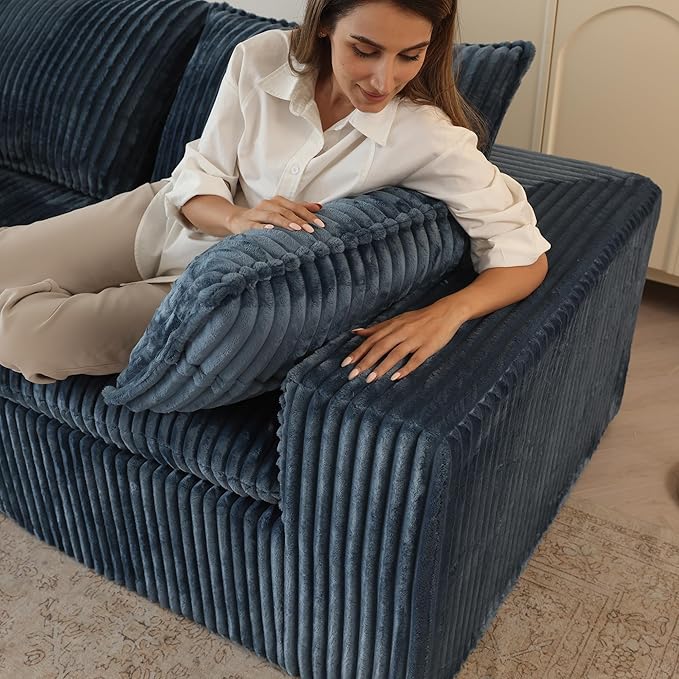 Down Filled Boneless Sectional Sofa Cloud Couch - Image 9