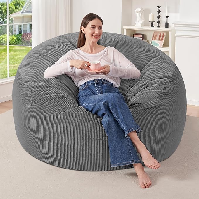 HABUTWAY 3FT Bean Bag Chair, Giant Bean Bag Chairs by HABUTWAYMakeYourLifeComfortable