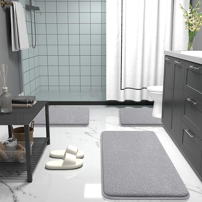 OLANLY Thick Memory Foam Bath Mat Rug 36x24, Extra Soft Absorbent Bathroom Rug - Image 7