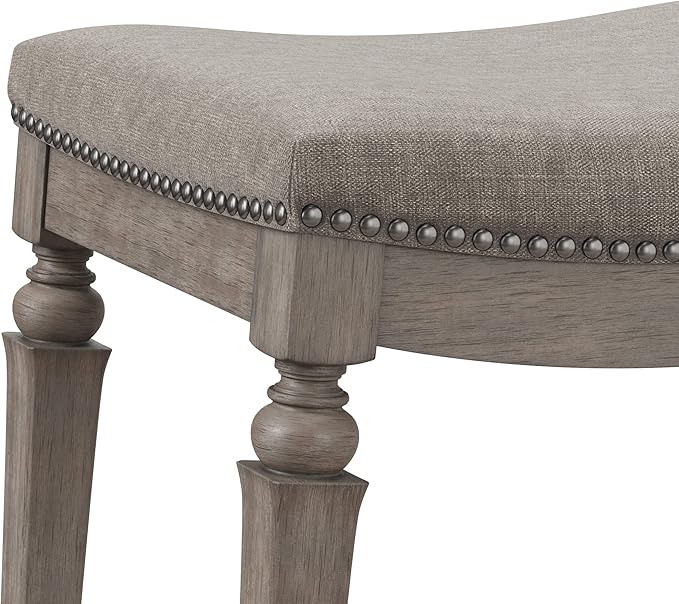 Hillsdale Furniture Vetrina Backless Non-Swivel Counter Stool, Weathered Grey - Image 6