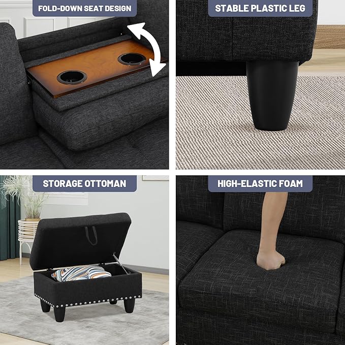 L Shaped Modular Sectional Sofa - Image 4