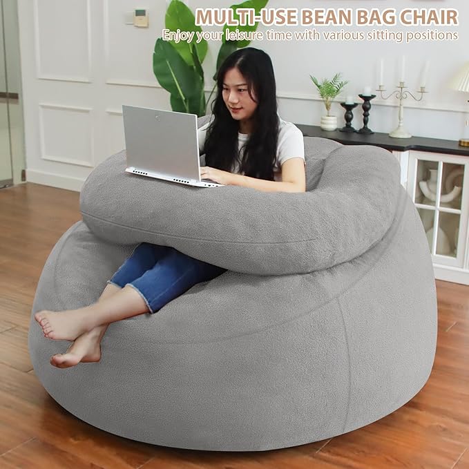 HABUTWAY Bean Bag Chair with U-Shaped Pillow - Image 5