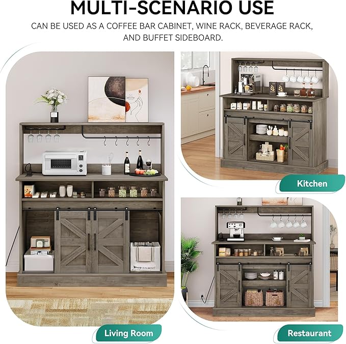 YITAHOME Buffet Cabinets with Storage, Farmhouse Sideboard Cabinets with - Image 6