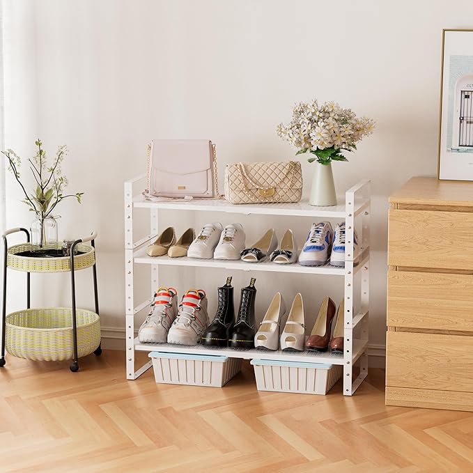 Expandable Stackable Aadjustable Shoe Rack Pantry Shelf - Image 2