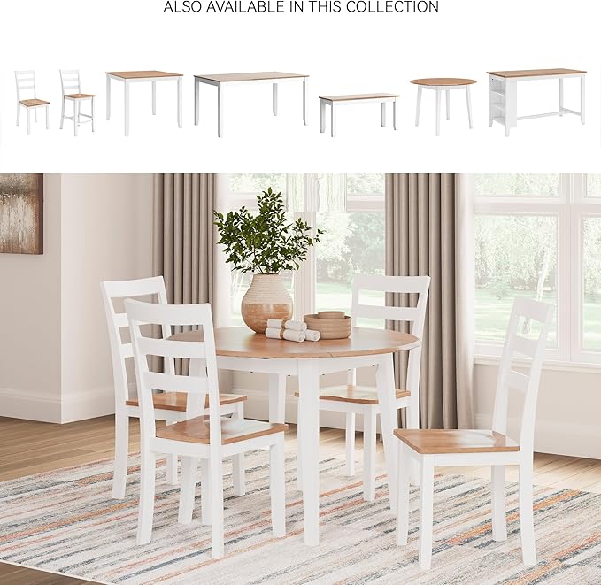 Signature Design by Ashley Gesthaven Farmhouse Dining Drop Leaf Table - Image 5