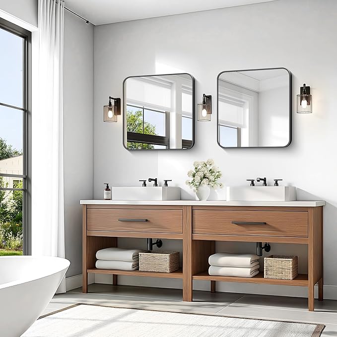 KOCUUY Square Bathroom Mirror, Living Room - Image 5