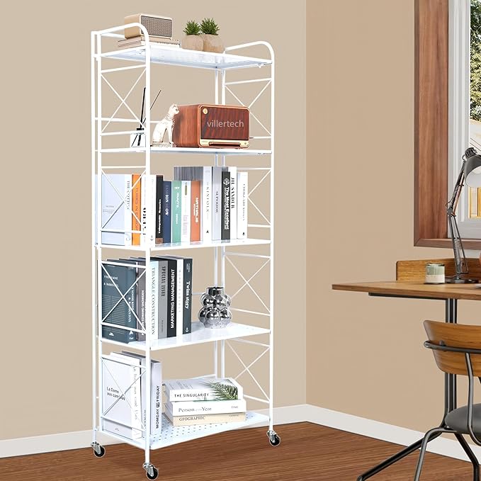 Foldable 5-Tier Metal Shelf by villertech