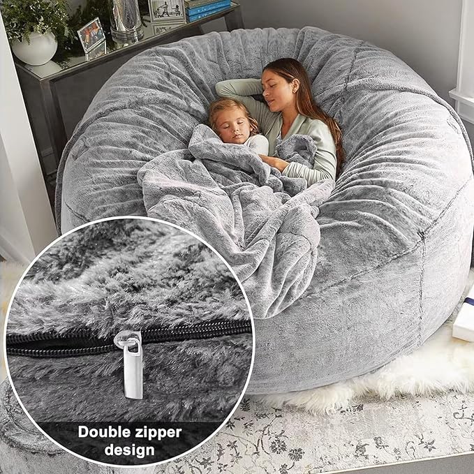 BCU 6FT Bean Bag Chair for Adults and Kids Without Filler Giant Stuffed Animal - Image 3
