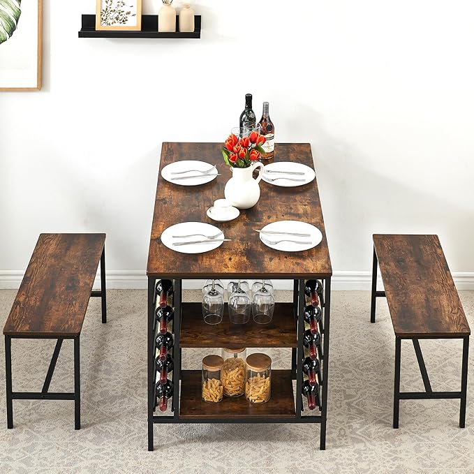 IDEALHOUSE Dining Table Set for 4, Kitchen Table Set for 4 - Image 3
