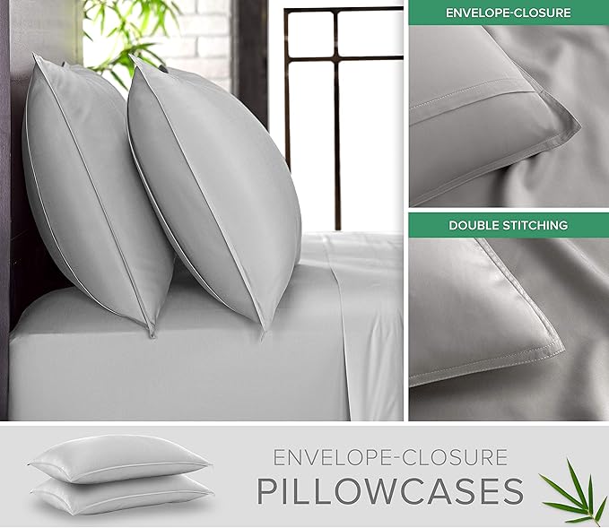 Twin Sheets by Pure Bamboo, Genuine 100% Organic Viscose Derived from Bamboo - Image 3