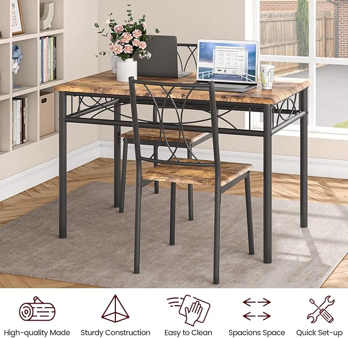 GAOMON Dining Table Set for 4, Rectangle Kitchen Table - Image 8
