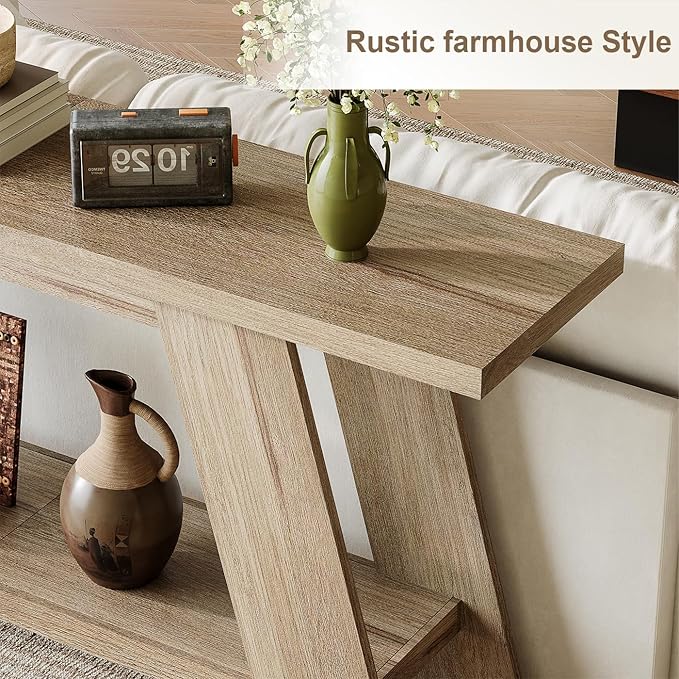 Treocho 63 Inch Long Farmhouse Console Tables - Image 7