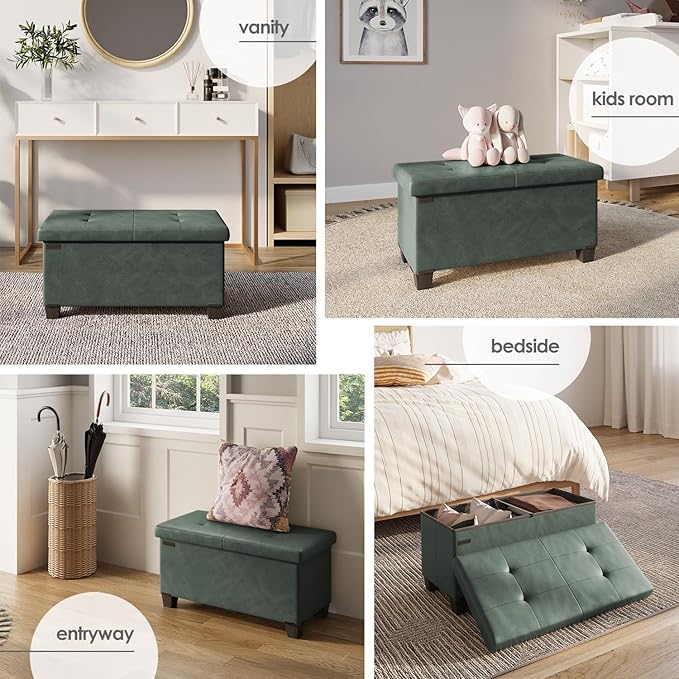 STORAGEBUD Storage Ottoman Bench - Image 5