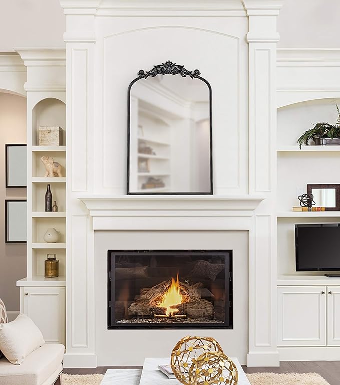 Kate and Laurel Arendahl Traditional Arch Mirror, 19 x 30.75, Antique Black - Image 3