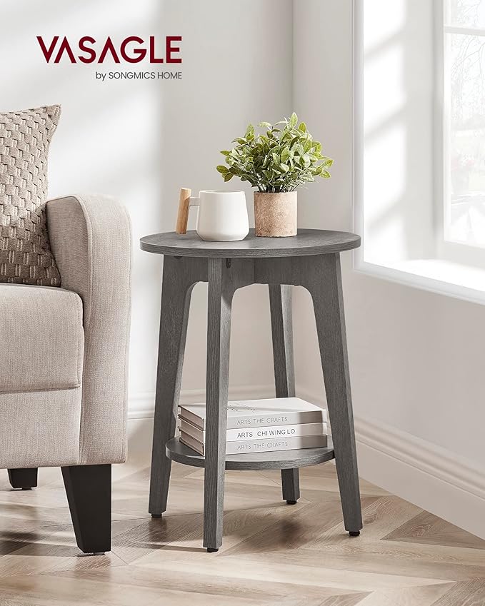 VASAGLE Side Table, Small Round End Table - Image 2