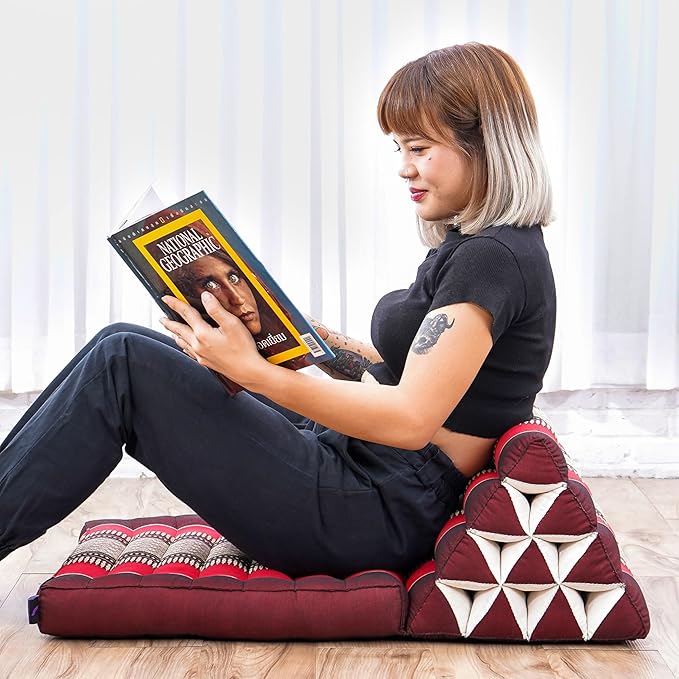 Leewadee 1-Fold Mat with Triangle Cushion – Comfortable TV Pillow, Foldable by Leewadee