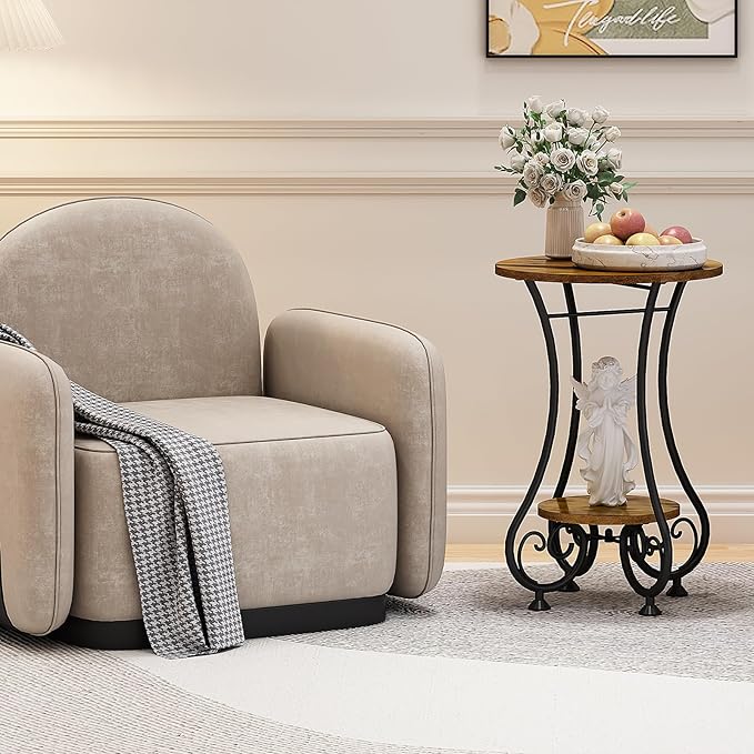 X-cosrack End Table, Round Side Table - Image 4