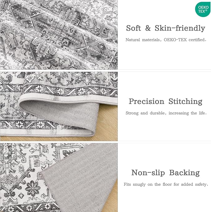 zesthome 6x9 Area Rug, Super Soft Washable Rugs - Image 4