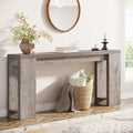 Tribesigns 70.9-Inch Extra Long Console Table, Farmhouse Wood Sofa Table Behind by Tribesigns