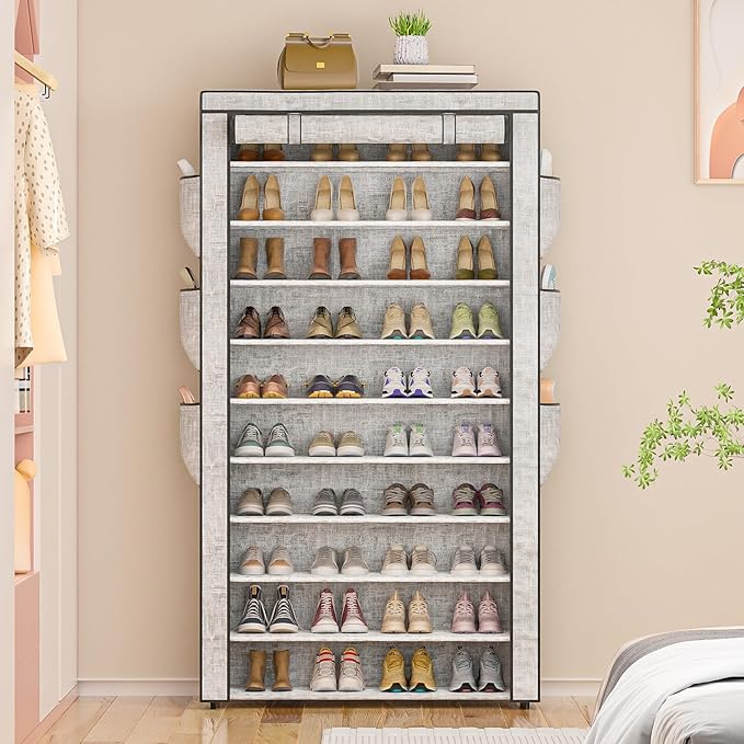 Shoe Rack 10Tier Large Capacity 50-56Pairs Beautiful Tall Shoe Shelf Free - Image 6