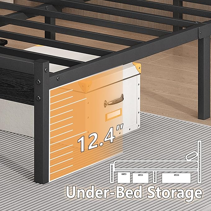 14 Inch Classic Metal Platform Bed Frame-Queen Bed Frame - Image 6