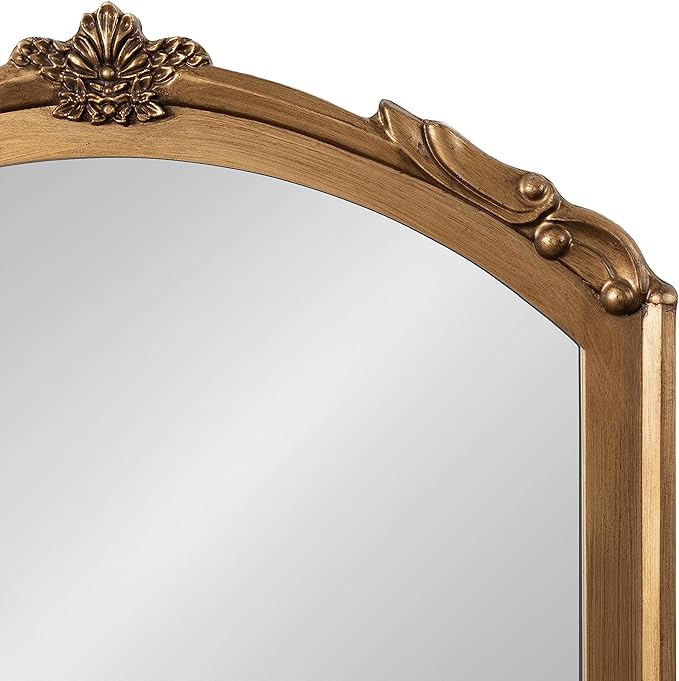 Kate and Laurel Berkshire Vintage Arched Wall Mirror, 24 x 36, Antique Ornate - Image 6