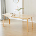 Livinia Aslan 70.9" Malaysian Oak Rectangular Wooden Dining Table/Large Solid by Livinia