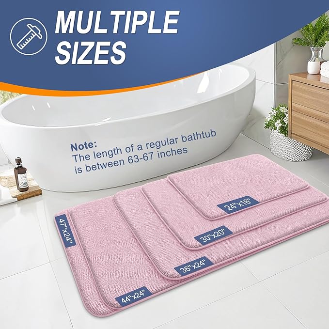 OLANLY Thick Memory Foam Bath Mat Rug 36x24, Extra Soft Absorbent Bathroom Rug - Image 5