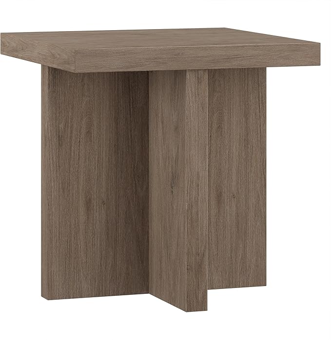 Henn&Hart 22" Wide Square Side Table in Weathered Gray, - Image 4