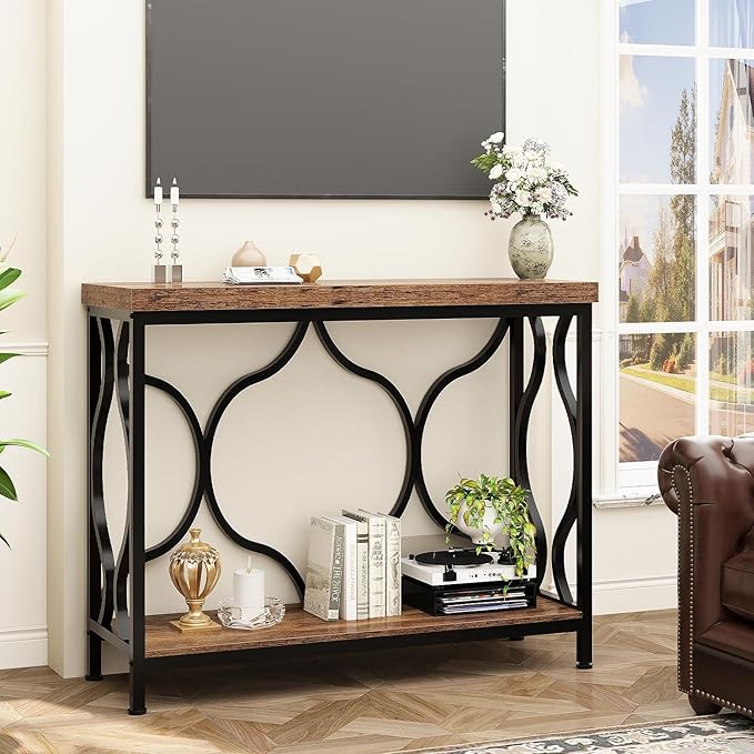 IBF 39.4" Narrow Console Table, Farmhouse Entryway Table in Living Room Hallway - Image 5