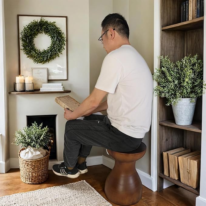 TORMAYS HOME Wooden Side Table Tree Stump End Table Solid Wood Stool Natural - Image 5
