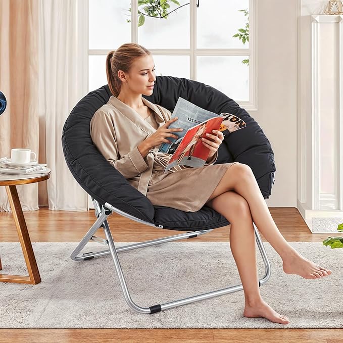 MoNiBloom Round Folding Saucer Chair - Image 4