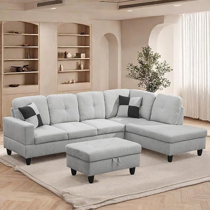 L Shaped Sectional Couches, Lounge Modular Sectional Sofa - Image 3