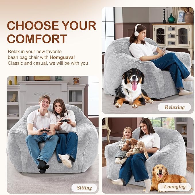Homguava Beanbag Chair Bean Bag Chairs - Image 5