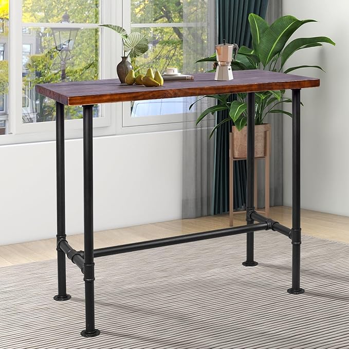 Diwhy DIY Industrial Design Pipe Dining Table Casual Pub BAR Laptop Table - Image 2