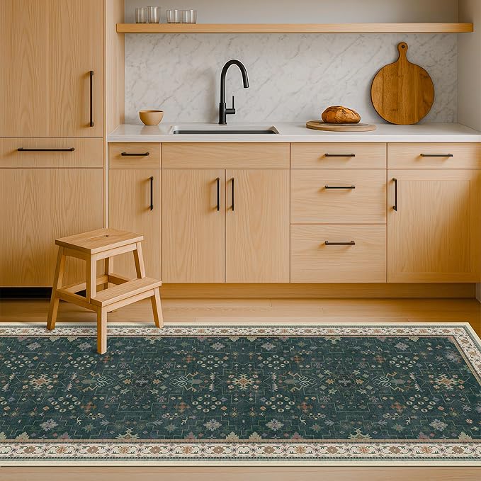Dark Green 2x7 Kitchen Rug - Image 5