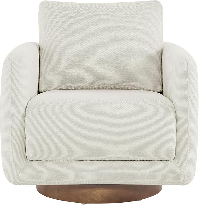 Modern Swivel Accent Chair, 360° Rotating Round Barrel Armchair - Image 8