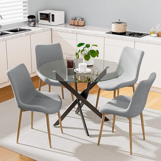 Round Tempered Glass Dining Table - Image 4