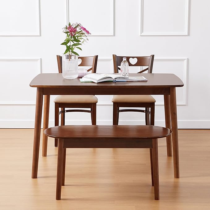 Livinia Aslan 47" Malaysian Oak Rectangular Wooden Dining Table/Solid Wood - Image 6