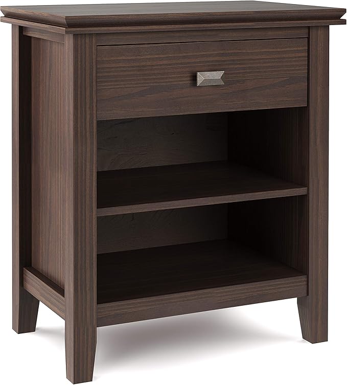 SIMPLIHOME Artisan SOLID WOOD 24 inch Wide Transitional Bedside Nightstand by SimpliHome