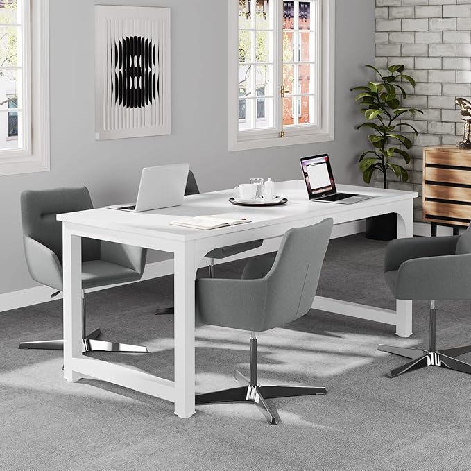 Tribesigns 63”Executive Desk, Large Office Computer Desk - Image 6