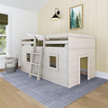 Max & Lily Modern Farmhouse Twin Low Loft Bed by MaxLily