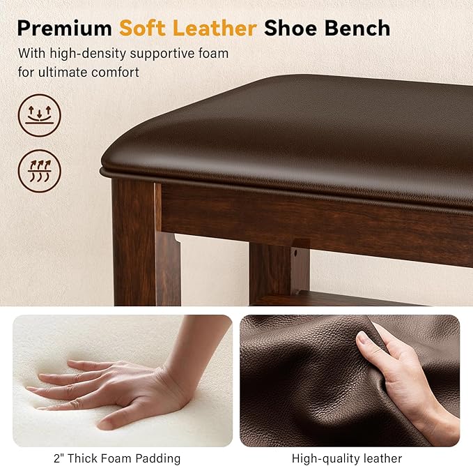 Shoe Rack Bench Entryway Storage - Image 5