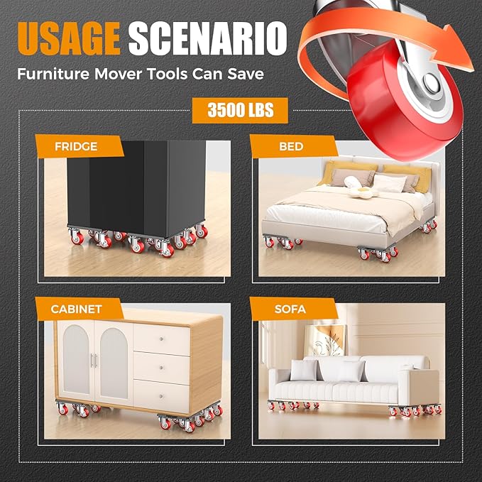 2000LBS Heavy Duty Furniture Dolly & Mover - Image 7