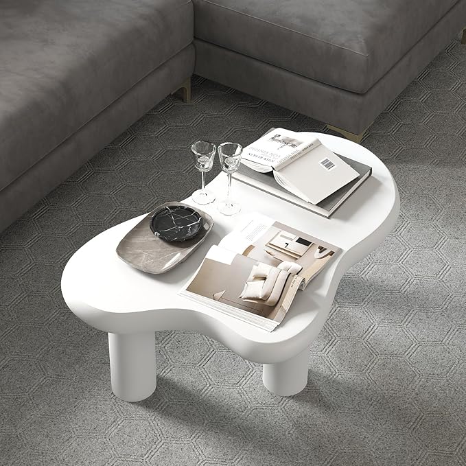 HollyHOME Cloud Coffee Table, Unique Design Accent Table - Image 9