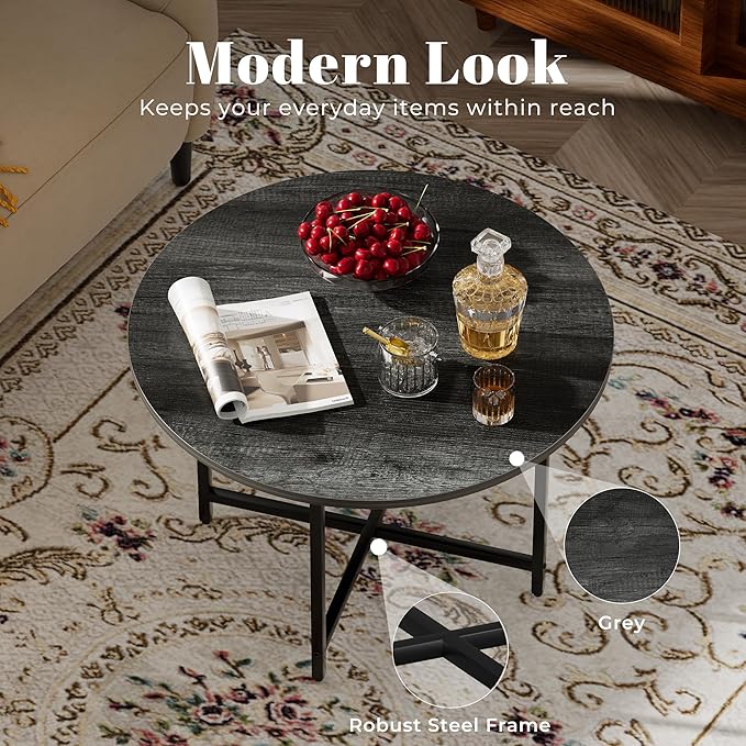 Round Coffee Table, Small Coffee Tables - Image 5