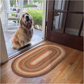 Gingerbread Brown Oval Braided Rug, 2x3' by Homespice