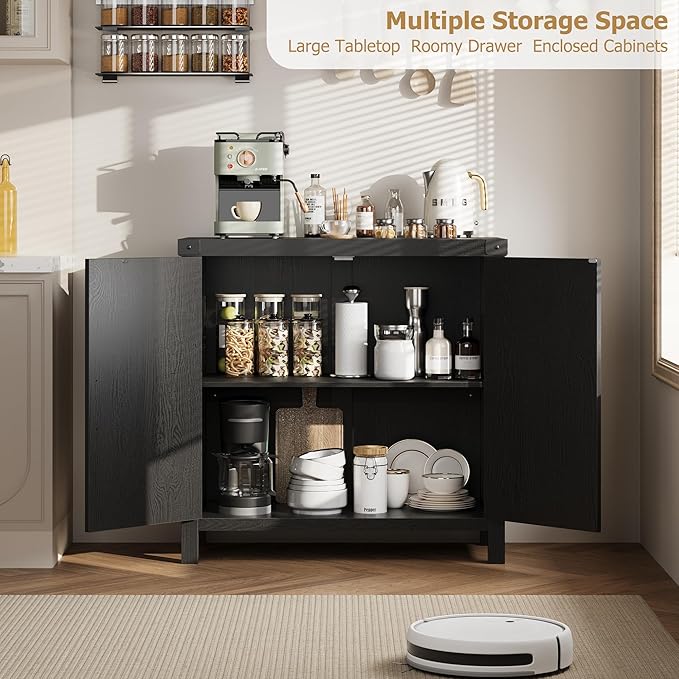 Garvee 31.5'' Small Rattan Buffet Cabinet - Image 4