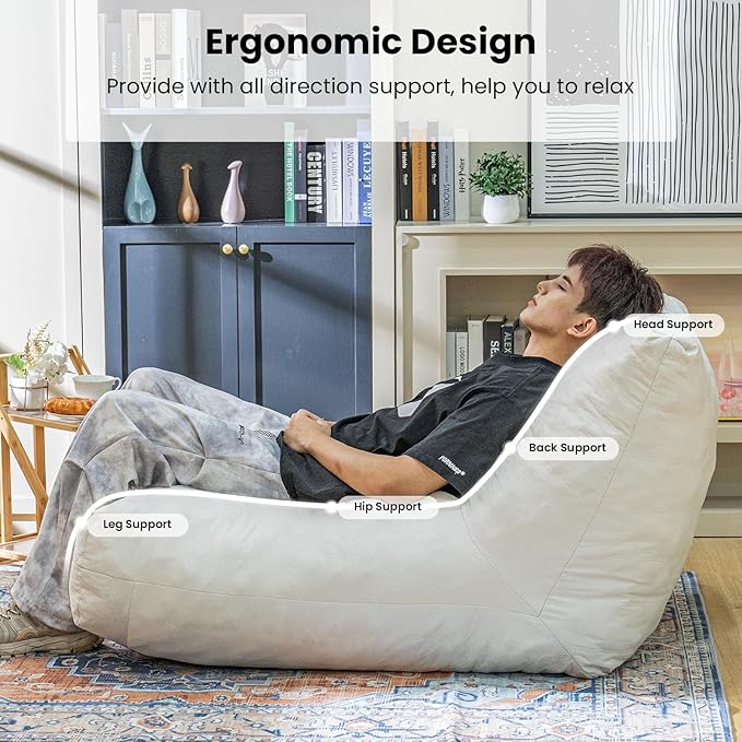 Bean Bag Chair Lazy Bean Bag Sofa, Floor Beanbag Chairs - Image 5