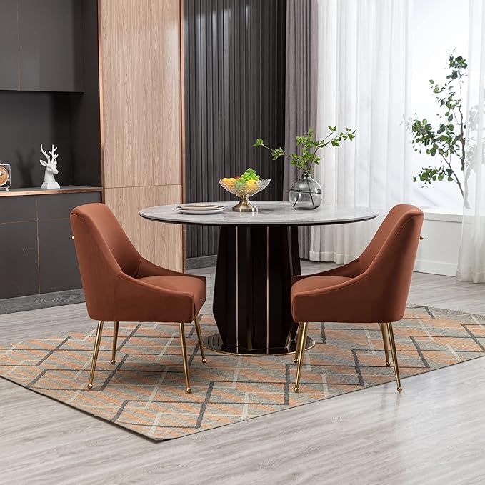 Velvet Dining Chairs Set of 2, Furniture Collection Modern Contemporary - Image 8